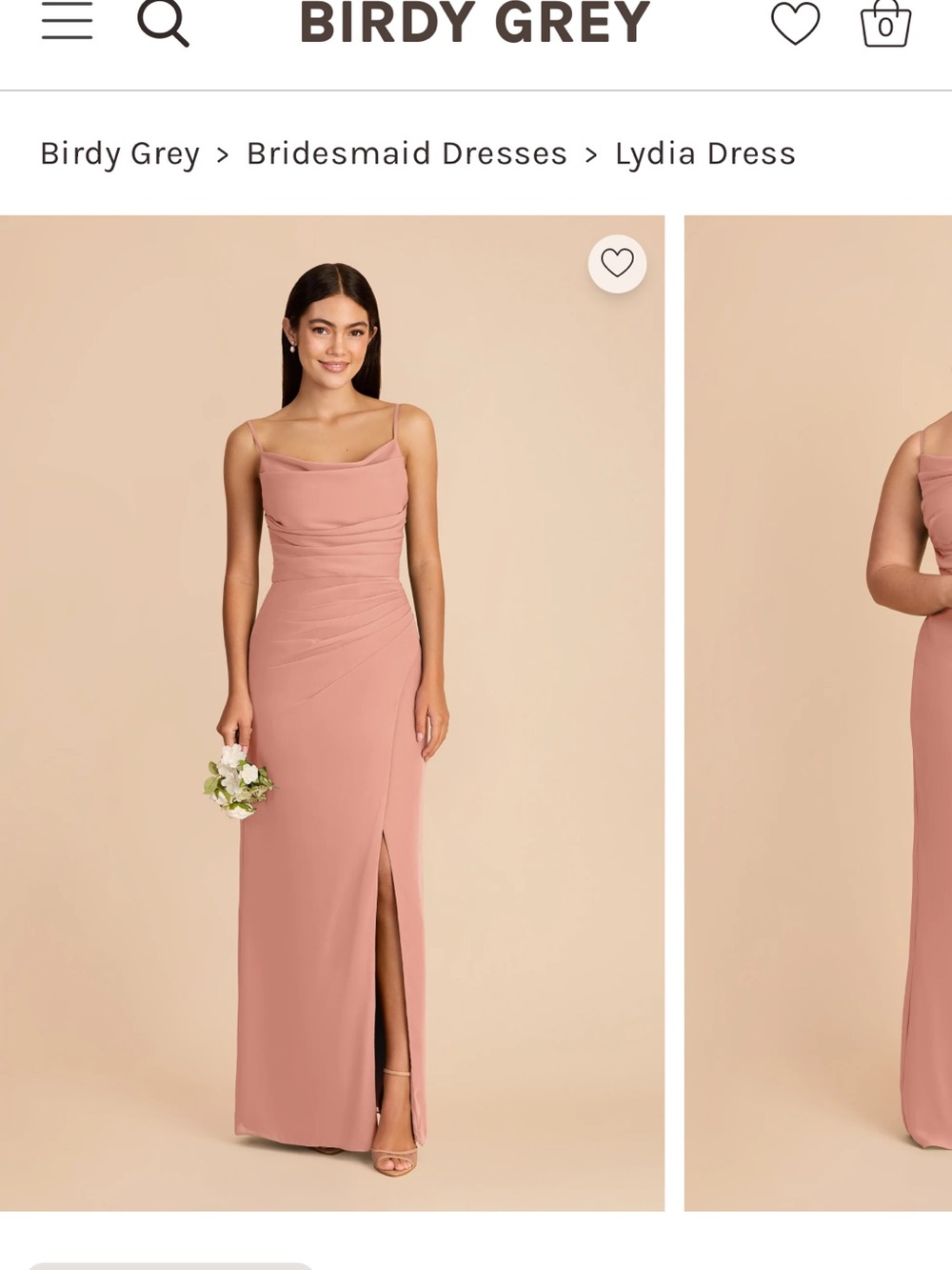 Birdy Grey Lydia Cowl-Neck Maxi Dress in Dusty Rose